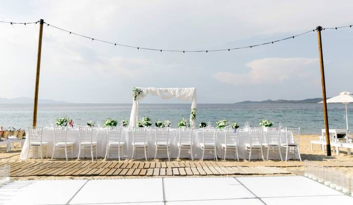 wedding by the sea at Halkidiki, Greece